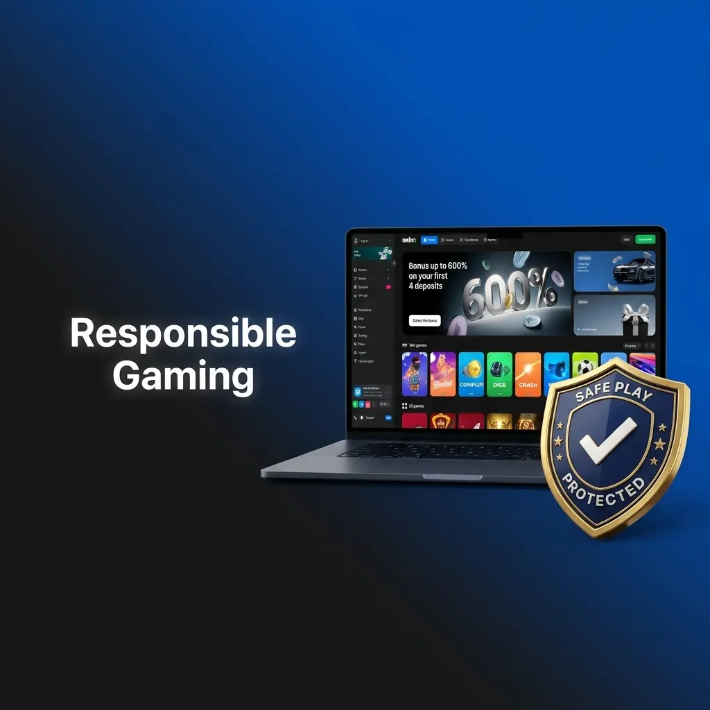 Responsible gaming tips: set budget, take breaks, avoid stress or alcohol, protect account, review history, use support limits