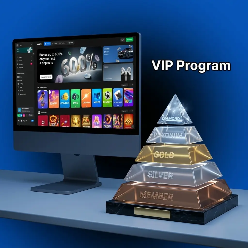 1win VIP loyalty programme tiers showing level benefits like priority withdrawals, personal manager, and special promos in India
